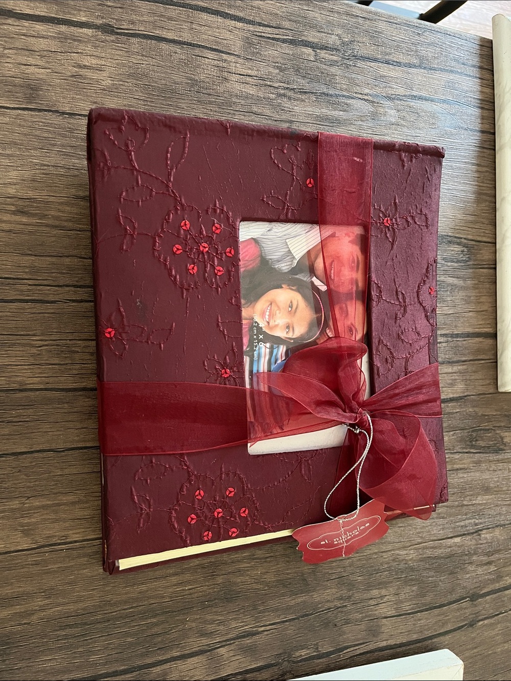 Embellished Red Photo Album set with Bow